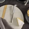 Nkuku Osko Cheese & Butter Knife Set - Brushed Silver (Set Of 2) Tableware