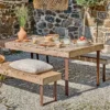 Nkuku Oso Wooden Dining Table - 220cm Kitchen & Dining Room