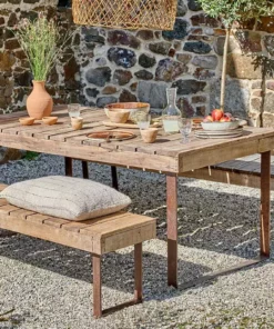 Nkuku Oso Wooden Dining Table - 220cm Kitchen & Dining Room