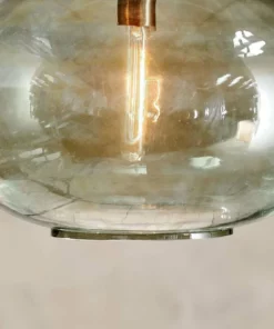 Nkuku Hallway & Bootroom Otoro Glass Pendant - Green Smoke - Large Round 9 Nkuku Hallway & Bootroom Otoro Glass Pendant - Green Smoke - Large Round