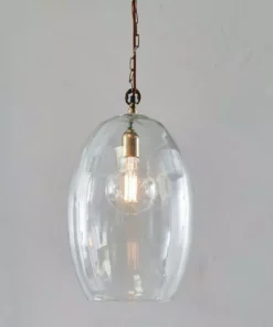 Nkuku Otoro Glass Pendant - Large Oval Living Room