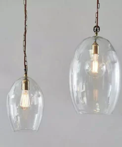 Nkuku Otoro Glass Pendant - Large Oval Living Room