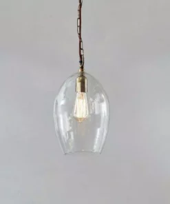 Nkuku Otoro Glass Pendant - Small Oval Living Room