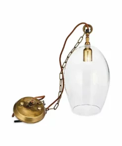 Nkuku Otoro Glass Pendant - Small Oval Living Room