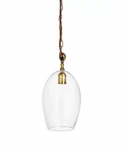 Nkuku Otoro Glass Pendant - Small Oval Living Room
