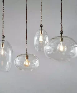 Nkuku Otoro Glass Pendant - Small Round Living Room