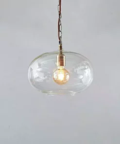 Nkuku Otoro Glass Pendant - Small Round Living Room