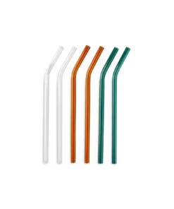 Nkuku Tableware Ouzoud Glass Straws - Amber, Teal & Clear (Set Of 6) 8 Nkuku Tableware Ouzoud Glass Straws - Amber, Teal & Clear (Set Of 6)