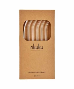 Nkuku Tableware Ouzoud Glass Straws - Clear (Set Of 6)