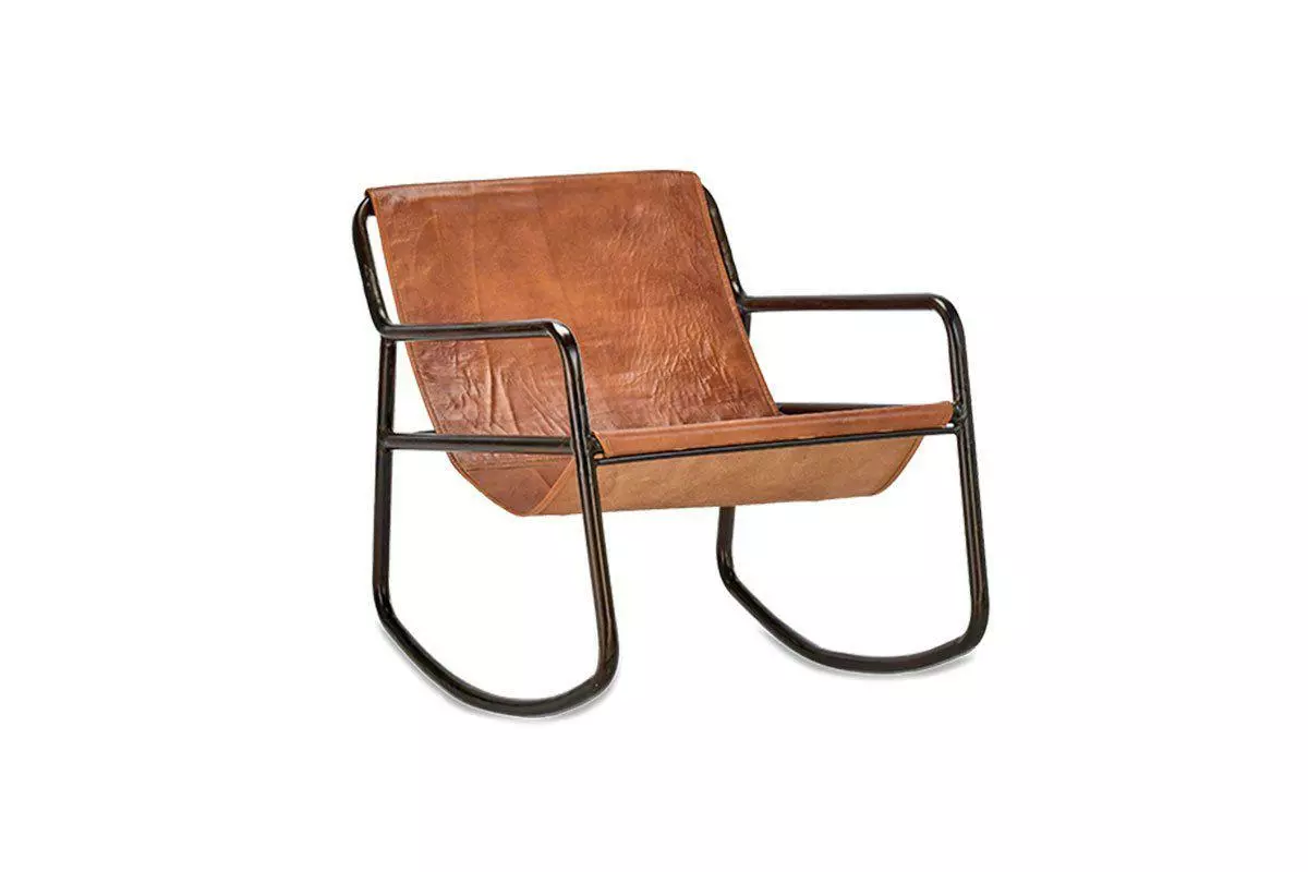 Nkuku Living Room Sagari Leather Rocking Chair 5 Nkuku Living Room Sagari Leather Rocking Chair