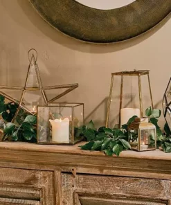 Nkuku Home Accessories Sanwi Standing Star Brass