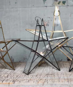 Nkuku Home Accessories Sanwi Standing Star Brass