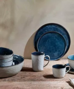 Nkuku Simi Dinner Plate - Deep Blue Tableware