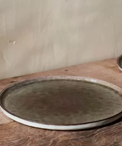 Nkuku Tableware Simi Dinner Plate - Moss Green