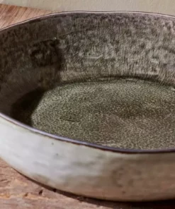 Nkuku Tableware Simi Serving Bowl - Moss Green - Large