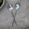 Nkuku Sirkali Salad Server Set - Brushed Silver (Set Of 2) 2 Nkuku Sirkali Salad Server Set - Brushed Silver (Set Of 2)