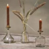 Nkuku Sirsa Glass Candlestick - Clear Home Accessories