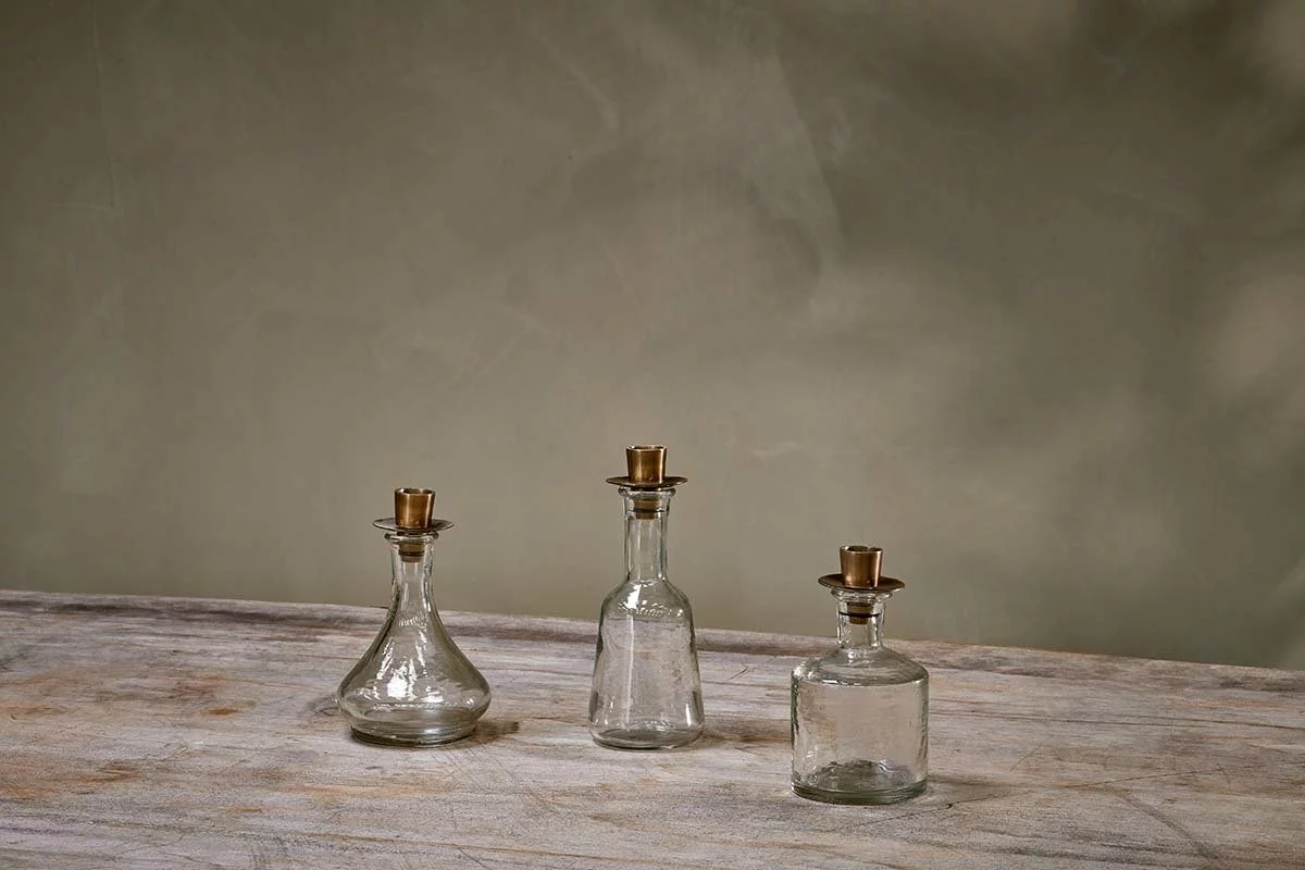 Nkuku Sirsa Glass Candlestick - Clear Home Accessories 4 Nkuku Sirsa Glass Candlestick - Clear Home Accessories