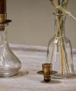 Nkuku Sirsa Glass Candlestick - Clear Home Accessories 16 Nkuku Sirsa Glass Candlestick - Clear Home Accessories