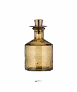 Nkuku Sirsa Glass Candlestick - Sepia Home Accessories