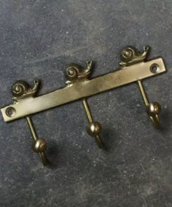 Nkuku Snail Brass Hooks (Set Of 2) Decorative Hooks