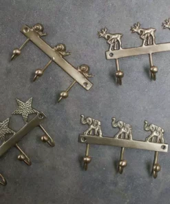 Nkuku Snail Brass Hooks (Set Of 2) Decorative Hooks