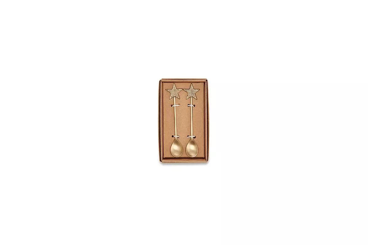Nkuku Star Spoon Gift Set - Antique Brass (Set Of 2) Tableware 8 Nkuku Star Spoon Gift Set - Antique Brass (Set Of 2) Tableware