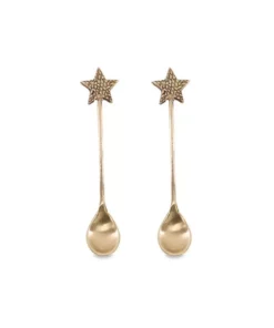 Nkuku Star Spoon Gift Set - Antique Brass (Set Of 2) Tableware 12 Nkuku Star Spoon Gift Set - Antique Brass (Set Of 2) Tableware