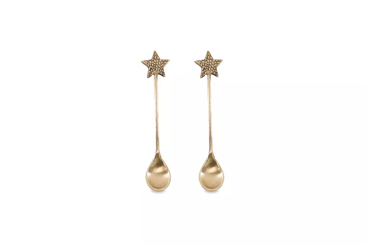 Nkuku Star Spoon Gift Set - Antique Brass (Set Of 2) Tableware 7 Nkuku Star Spoon Gift Set - Antique Brass (Set Of 2) Tableware