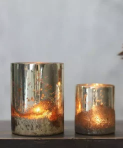 Nkuku Tabia Rustic Silver Tealight Home Accessories