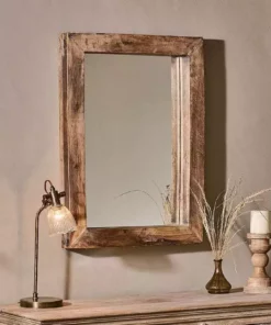 Nkuku Tariku Reclaimed Wood Mirror - Small Home Accessories