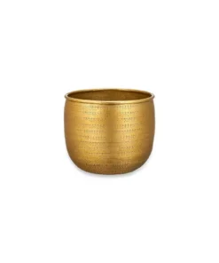 Nkuku Home Accessories Tembesi Etched Planter - Antique Brass