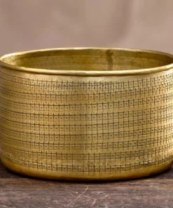 Nkuku Tembesi Etched Pot - Wide Home Accessories