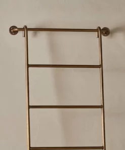 Nkuku Temur Iron Decorative Ladder - Brass