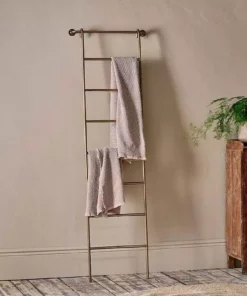 Nkuku Temur Iron Decorative Ladder - Brass