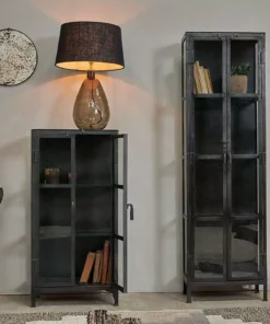 Nkuku Tiko Iron & Glass Small Cabinet Living Room