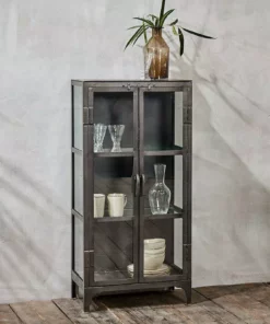 Nkuku Tiko Iron & Glass Small Cabinet Living Room