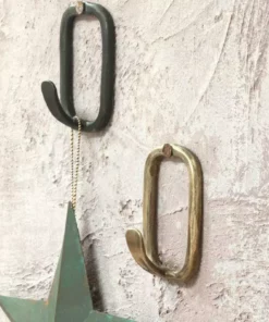 Nkuku Tima Square Hook - Antique Black (Set Of 2) Decorative Hooks