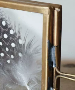 Nkuku Tiny Folded Danta Frame - Antique Brass (Set Of 2) Home Accessories