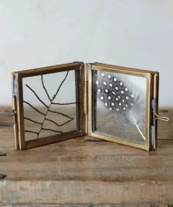 Nkuku Tiny Folded Danta Frame - Antique Brass (Set Of 2) Home Accessories