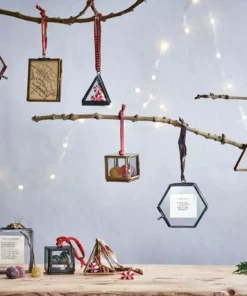 Nkuku Gifts Under £50 Tiny Kiko Triangular Decorations (Set Of 2)