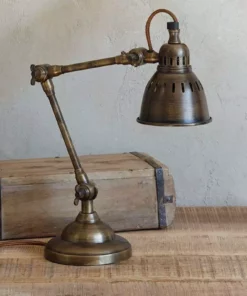 Nkuku Tubu Antique Brass Desk Lamp