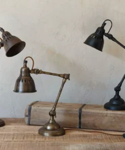 Nkuku Tubu Antique Brass Desk Lamp