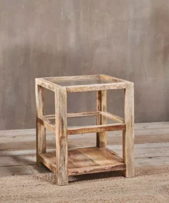Nkuku Urmodi Wood Side Table Coffee & Side Tables