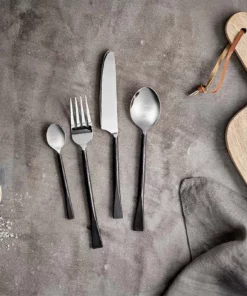 Nkuku Usa Cutlery Set - Black (Set Of 16) Tableware