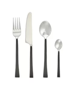 Nkuku Usa Cutlery Set - Black (Set Of 16) Tableware
