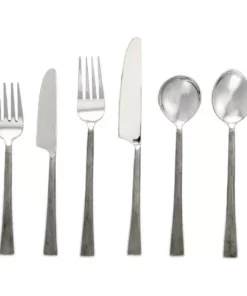 Nkuku Usa Cutlery Set - Brushed Silver (Set Of 24)