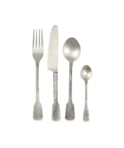 Nkuku Veeta Cutlery Set - Brushed Silver (Set Of 16) Tableware
