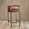 Nkuku Wamma Leather Bar Chair