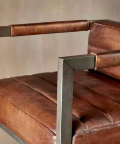 Nkuku Wamma Leather Bar Chair